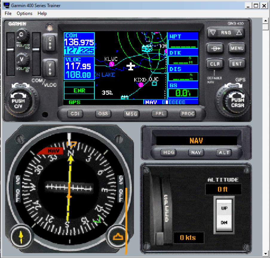 Garmin 400 Series Simulator on Windows 11