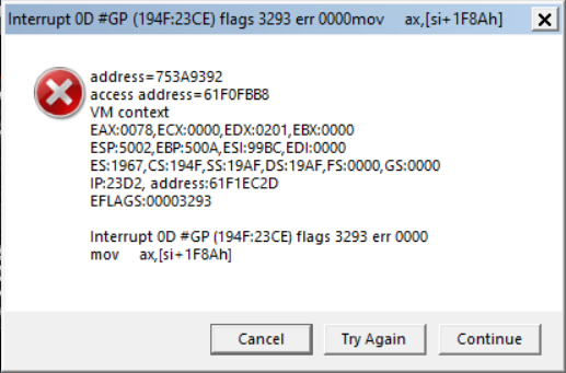Program panic