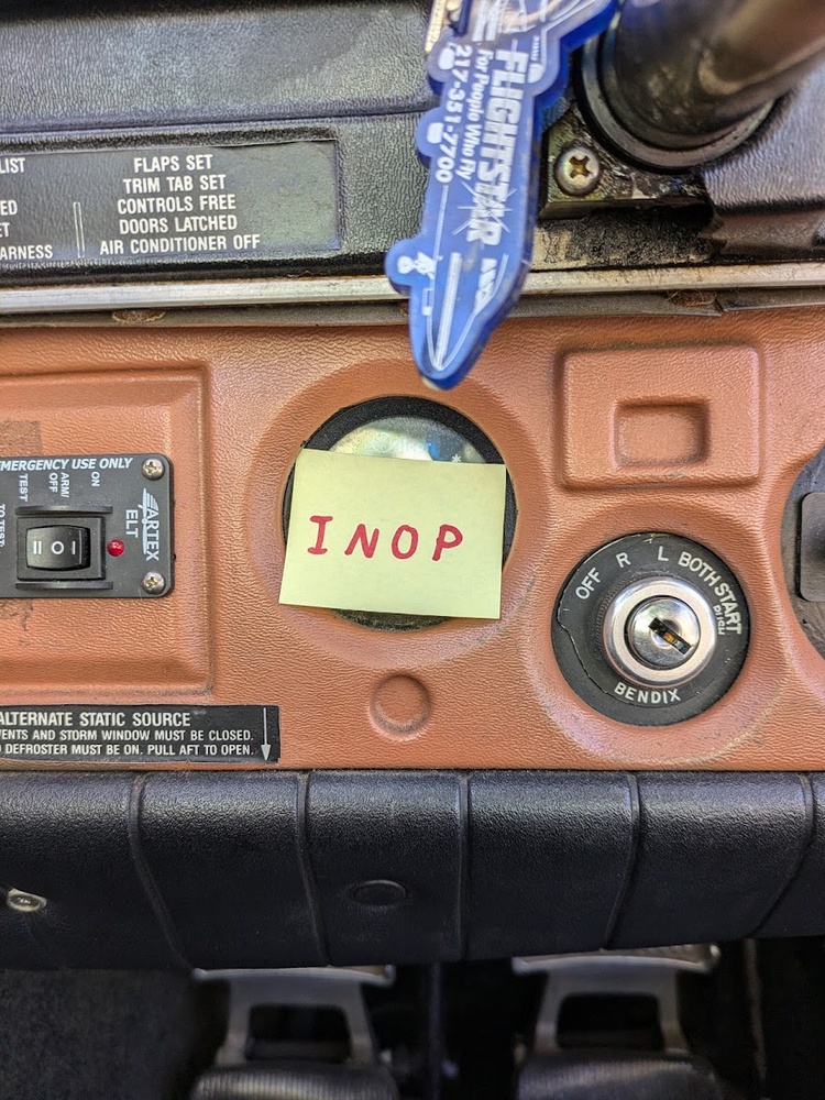 My homemade INOP placard