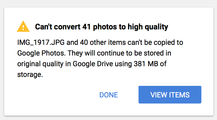 Can’t convert photos to high quality