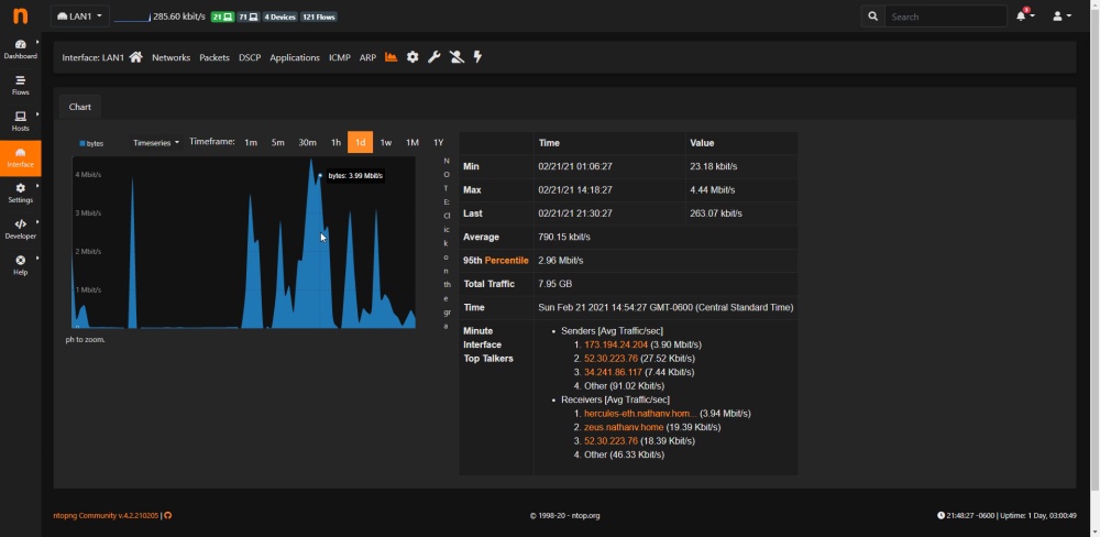 ntopng interface graph