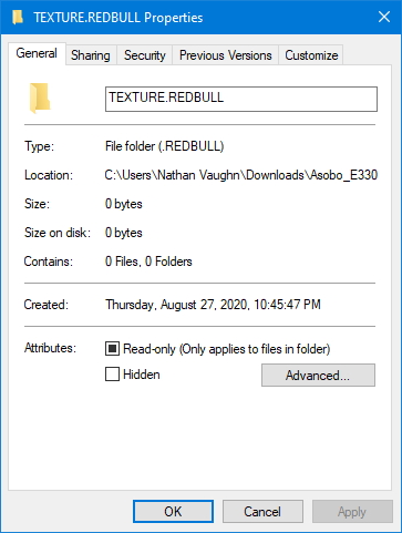 Windows dialog showing folder size.