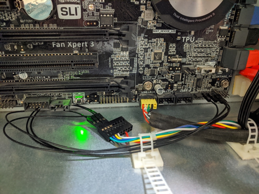 New front panel header connection