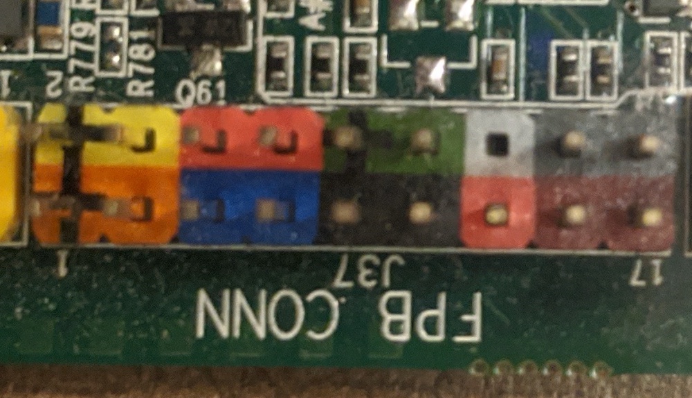 Sun Ultra 24 front panel header